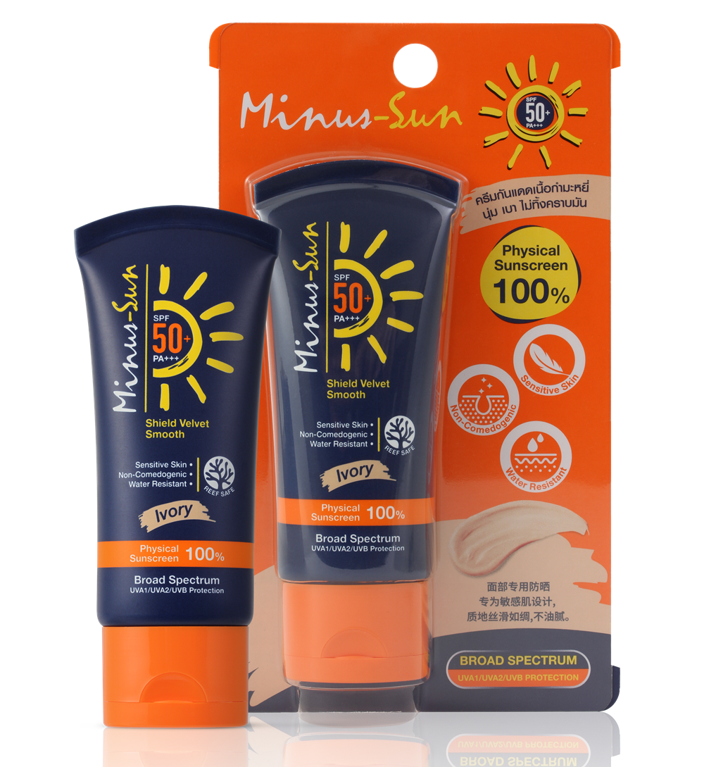 [NEW] Minus-Sun SPF 50+ PA+++ (Ivory)  Shield Velvet Smooth
